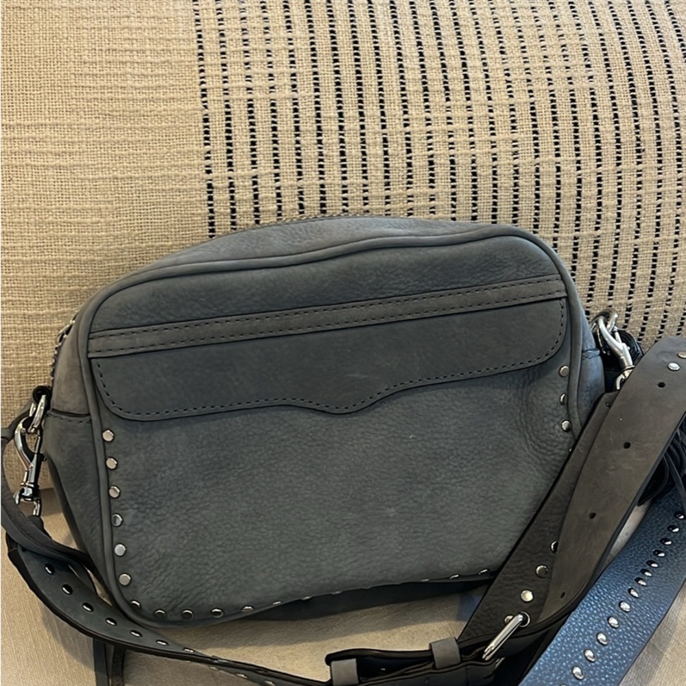Rebecca Minkoff Gray/Blue Leather Crossbody Bag